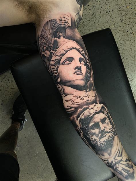 greek mythology tattoos realism.